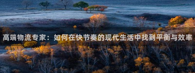 超凡国际加拿大开奖：高端物流专家：如